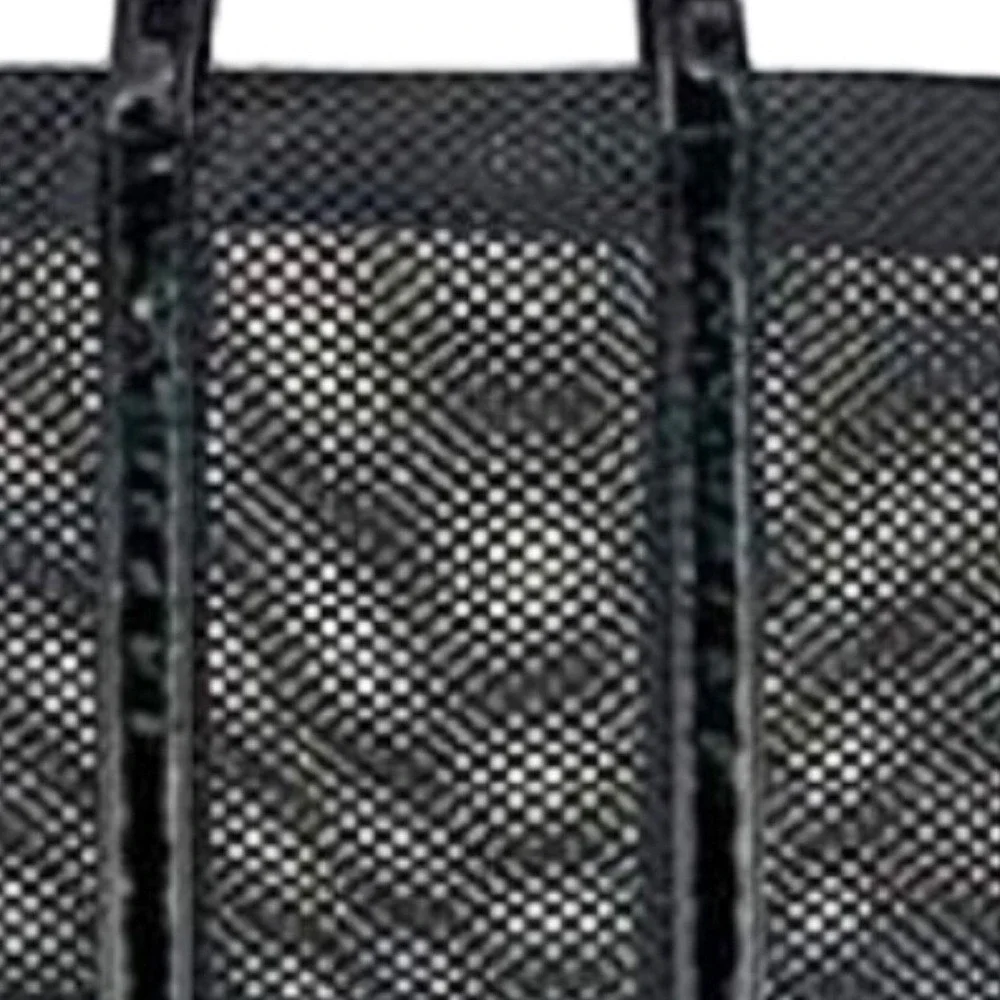 Victoria's Secret 100% Mesh Weekender Oversized Bag with‎ Patent Leather Trim